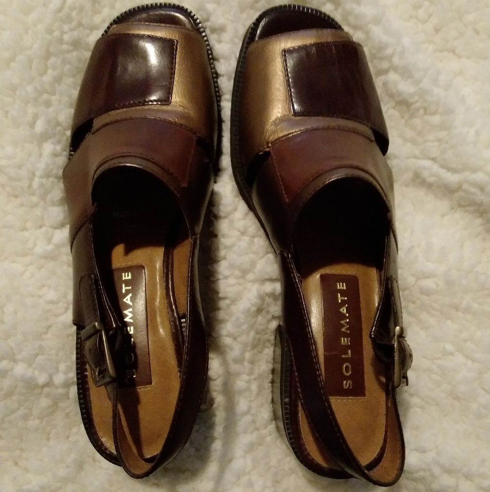 Solemate Color Block Leather Shoes